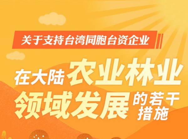 《关于支持台湾同胞台资企业在大陆农业林业领域发展的若干措施》（全文图解）