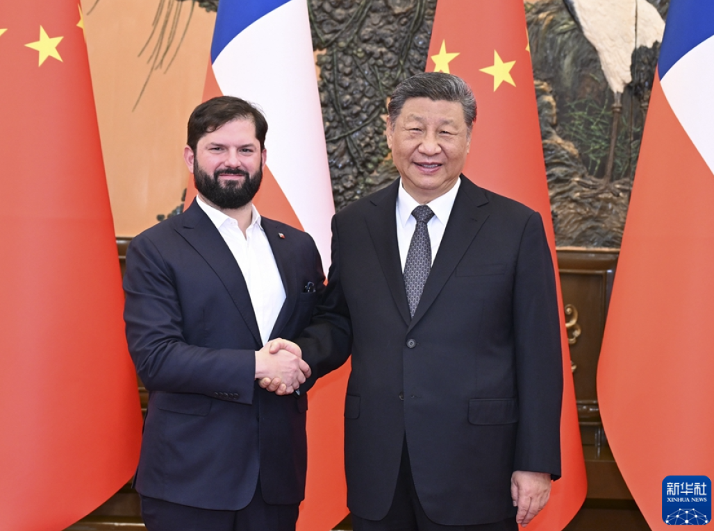 习近平会见智利总统博里奇
